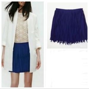 FREEWAY Fringe Mini Skirt Blue L